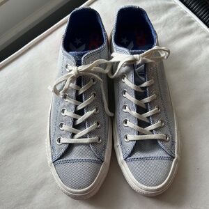 Converse Chuck Taylor All Star Platform Sneakers - Blue & White - Women 7